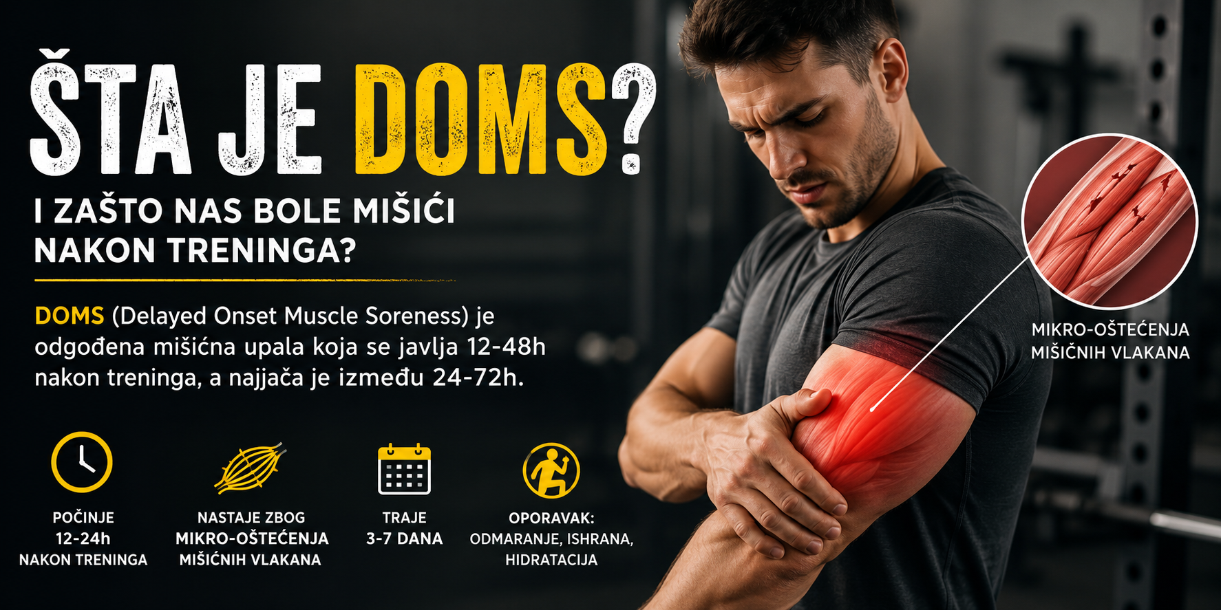 Šta je DOMS i zašto nas bole mišići nakon treninga?
