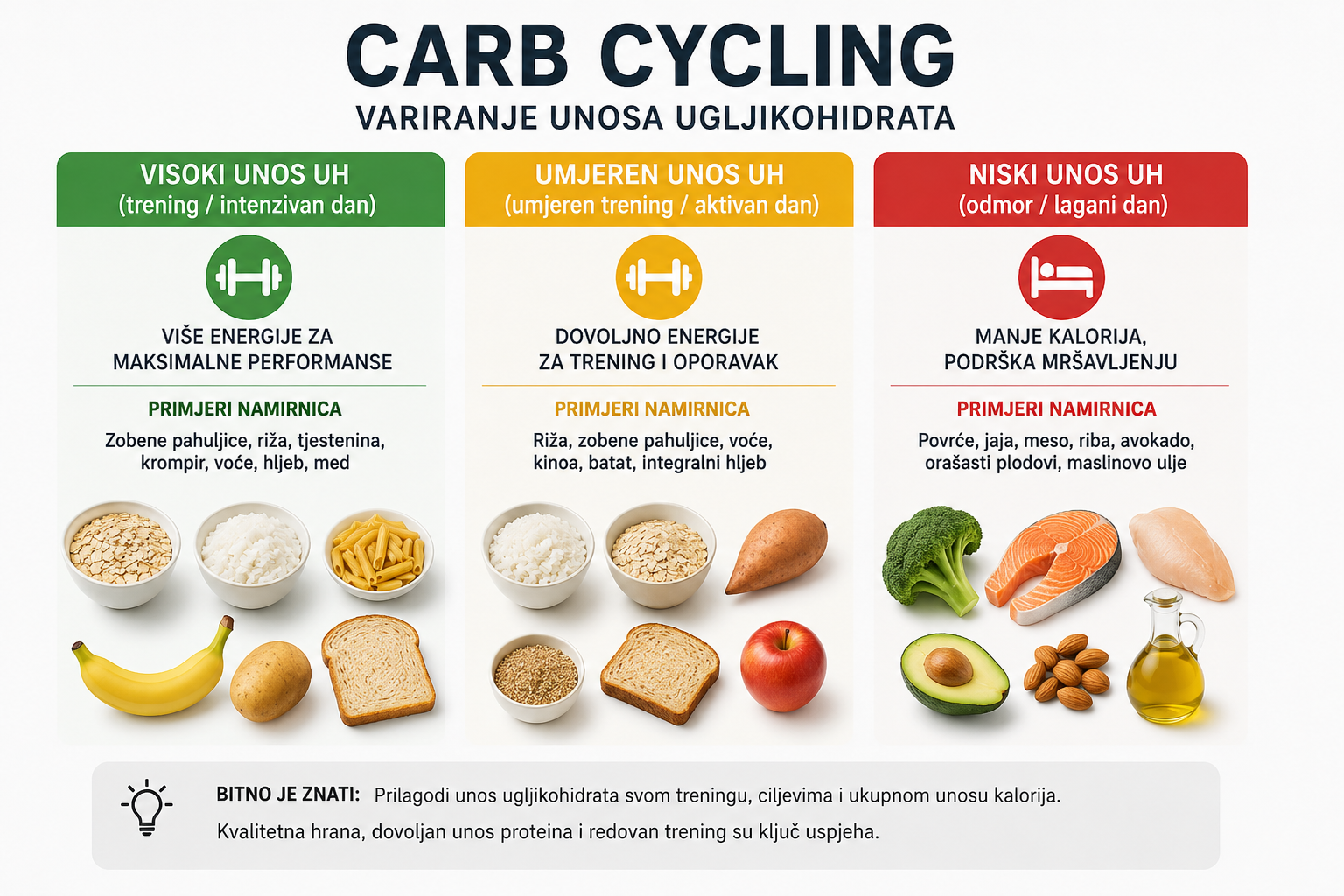 Variranje unosa ugljikohidrata (Carb Cycling) - da li zaista pomaže pri mršavljenju?