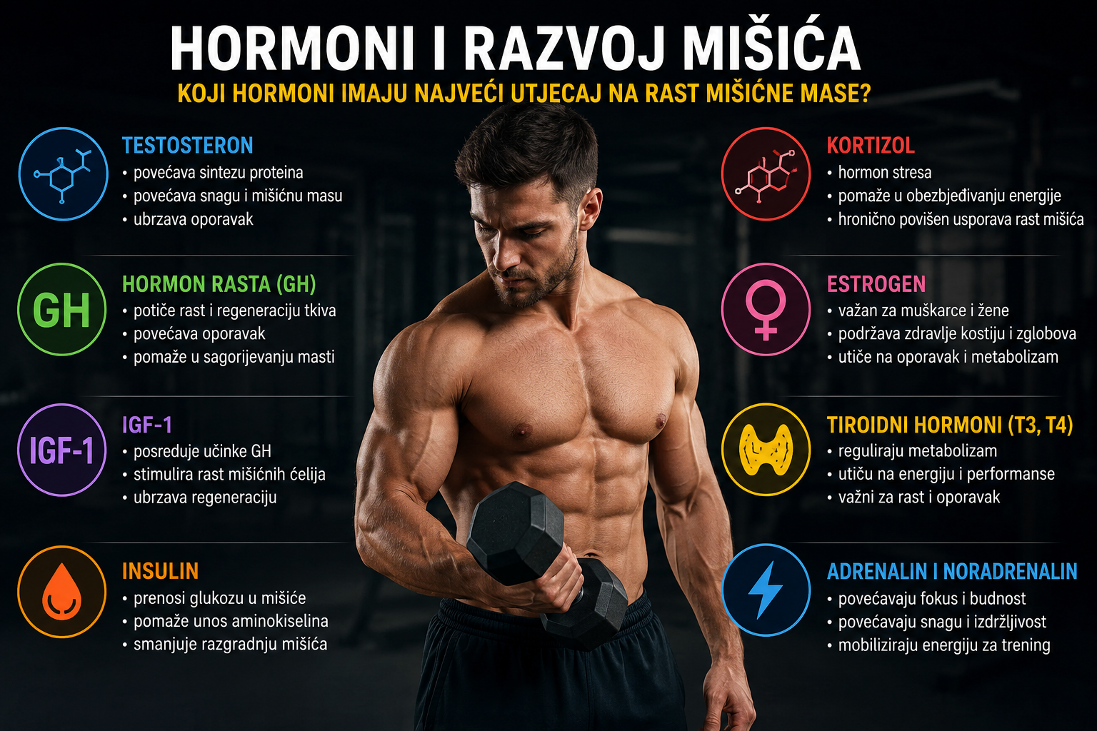 Hormoni i razvoj mišićne mase - Koji hormoni imaju najveći utjecaj na rast mišića?