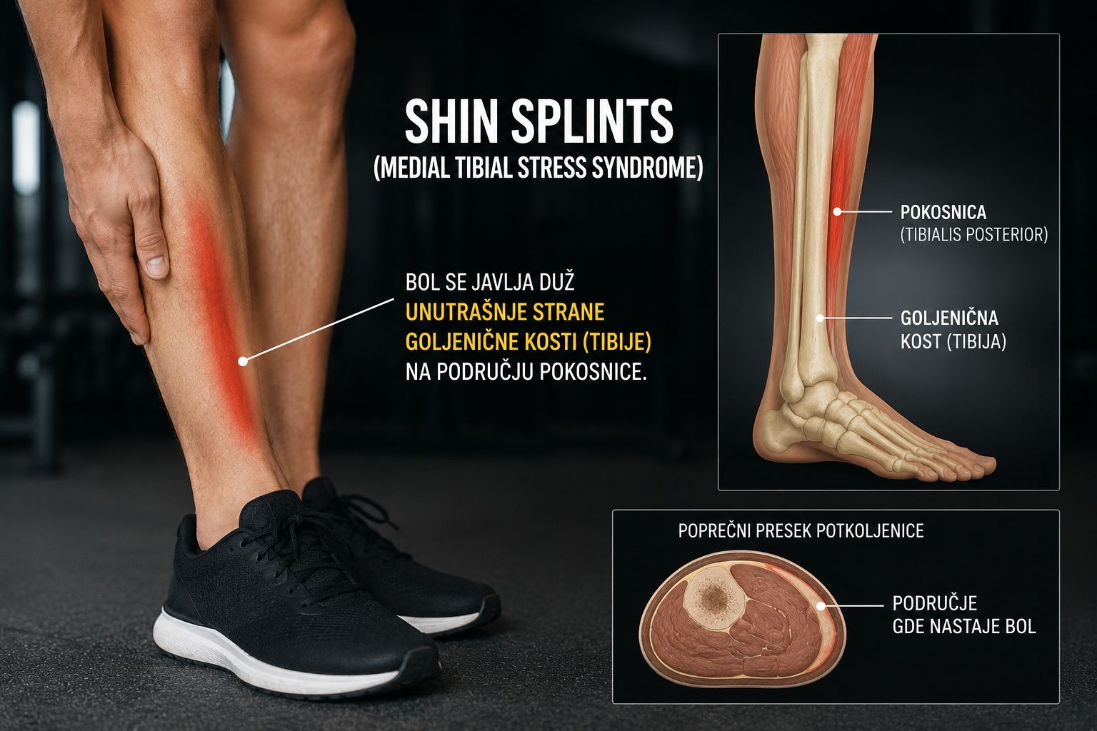 Shin splints (upala pokosnice): Uzroci, simptomi i liječenje