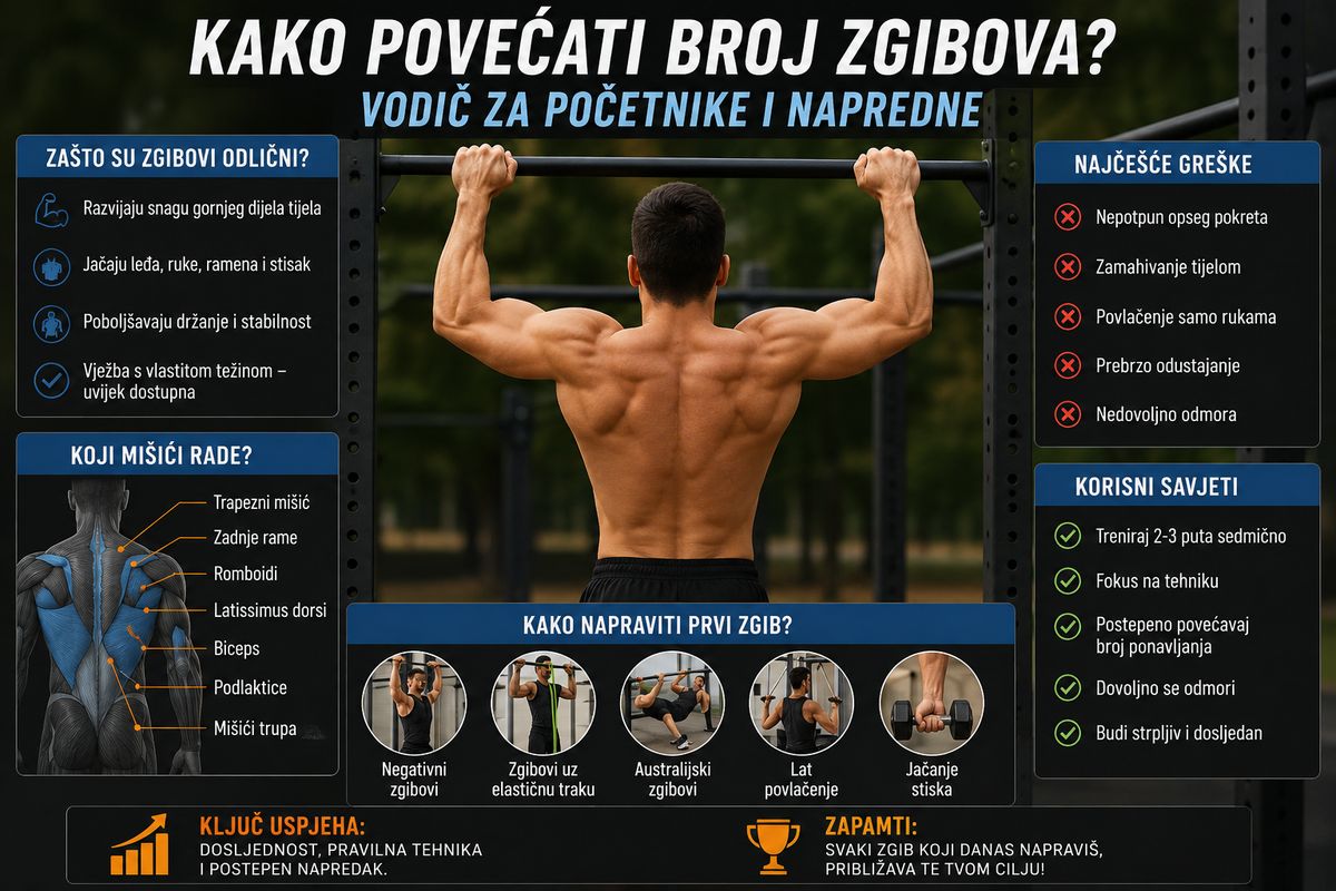 Kako povećati broj zgibova? Vodič za početnike i napredne