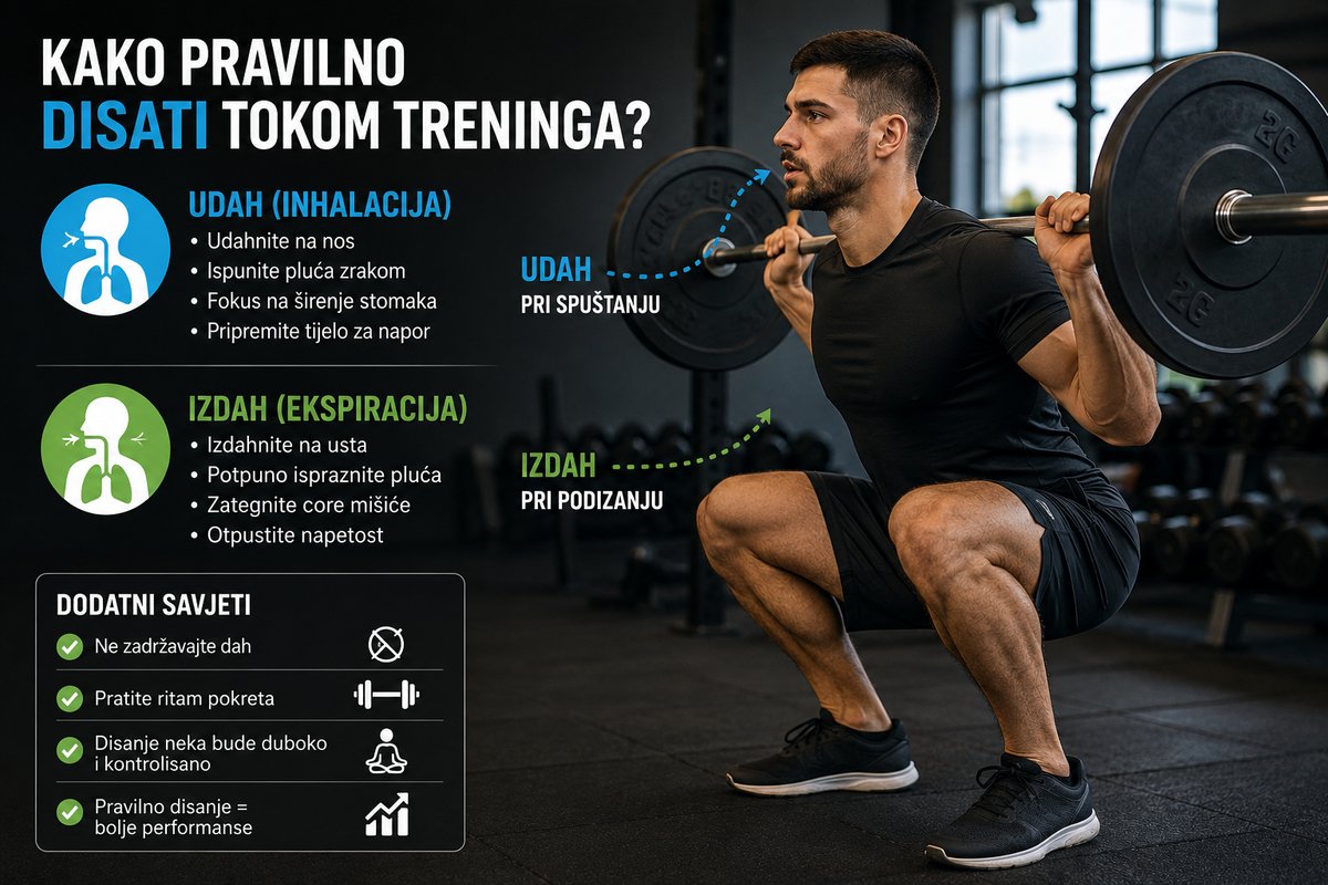 Kako pravilno disati tokom treninga?
