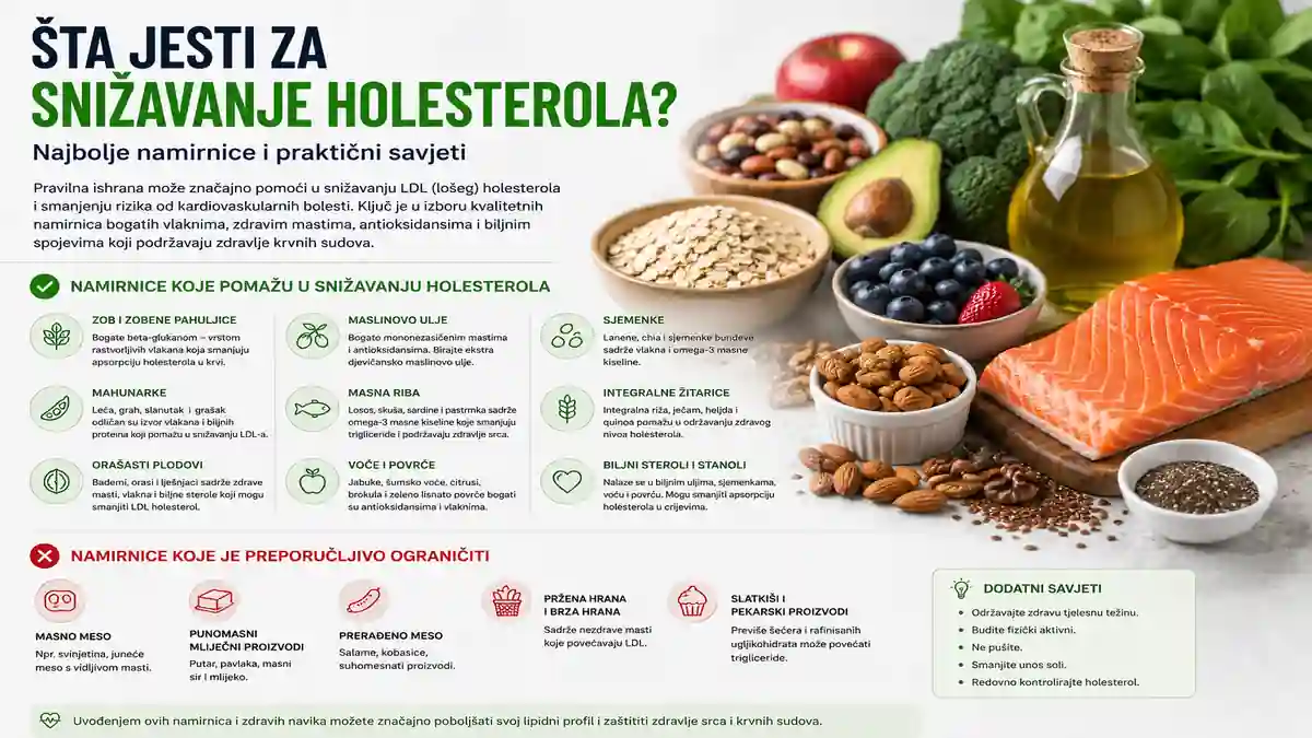 Šta jesti za snižavanje holesterola? Najbolje namirnice i praktični savjeti