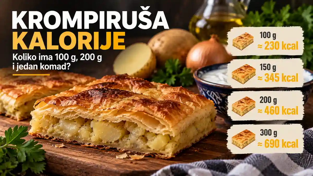 Krompiruša kalorije: Koliko ima 100 g, 200 g i komad?