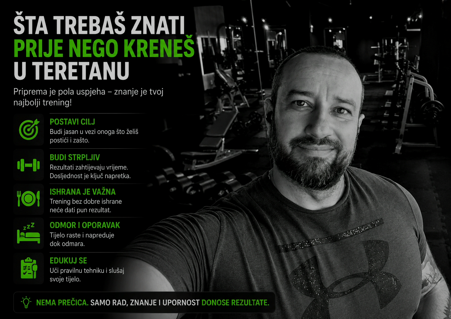 Realna transformacija: Šta trebaš znati prije nego kreneš u teretanu